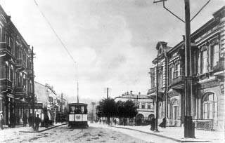 Нахимовский проспект. 1900-ые гг. (слева дом № 7 Берга. Гостиница "Северная")