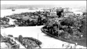 Приморский бульвар. Общий вид с крыши здания яхт-клуба. 1900 г.г.